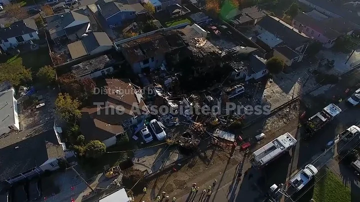 Drone footage shows damage after gas explosion in San Francisco Bay Area