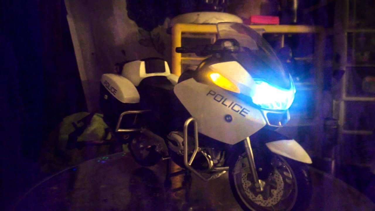 1/12 police motorcycle with lights and siren YouTube