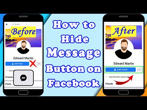 How to Hide Message Button on Facebook | Remove | disable message option | Updated | 2020