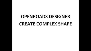 ORD - MicroStation - 11.2 - Create Complex Shape