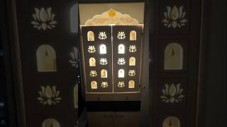 Mandir acrylic design with pocket door #homeinterior #mandirdesign #poojamandir #shorts  #trending