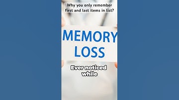 Serial Position Effect: Why you only Remember first and last item in a list #psychologicaleffects
