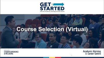 Get Started course selection tutorial 2022