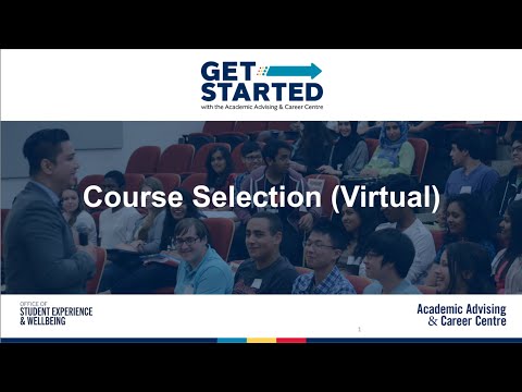 Get Started course selection tutorial 2022