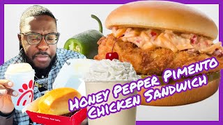 Chick-fil-a Honey Pepper Pimento Cheese Sandwich and Caremel Crunch Shake Review!