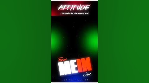 New attitude template status black screen || new avve player template full screen 2020