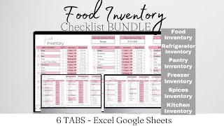 Food Inventory Template Excel Spreadsheet Checklist Bundle, Food Inventory Management Google Sheets screenshot 5