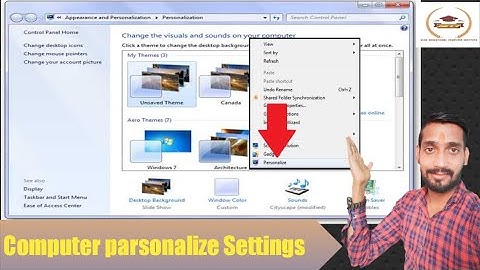 कंप्यूटर डेस्कटॉप की सेटिंग कैसे करे💻 Windows Desktop Personalized All setting 🖥️