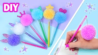 7 PEN DECORATION IDEAS WITH WOOL POMPOMS