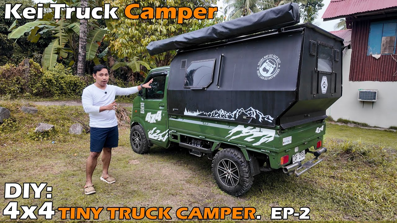 BUILDING A 4x4 TINY TRUCK CAMPER. EP-2 (REMOVABLE CAMPER SHELL) - YouTube