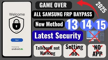 🔓 All Samsung FRP Bypass 2025 | Google Account Remove Without PC