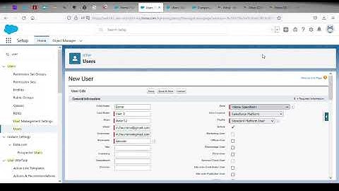 How to Create Users in Salesforce||Part-1