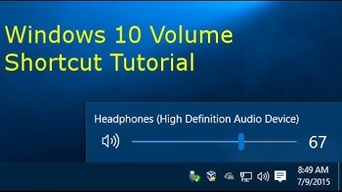 Windows 10 Volume Shortcut Tutorial