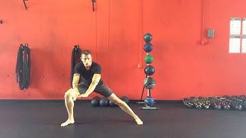 Lateral lunge with rotation