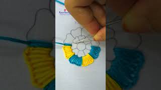 viral hand embroidery flower tutorial, #fblifestyle #embroidery #crafts #trending #reels#shorts #diy