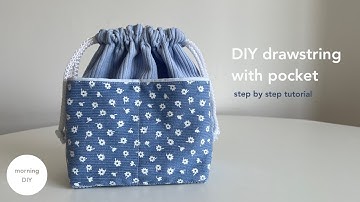 DIY drawstring with pocket | How to make drawstring