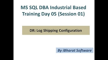 Disaster Recovery Setup (DR): Step by Step Log Shipping Configuration HINDI Day 05(Part 01)