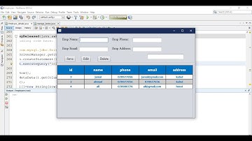 Insert, Select, Delete and  Update from database in java