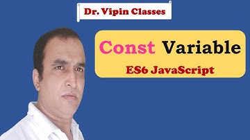 JavaScript ES6 Tutorial -3- Const Variable