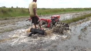 Traktor tangan untuk sawah di lahan rawa part 1