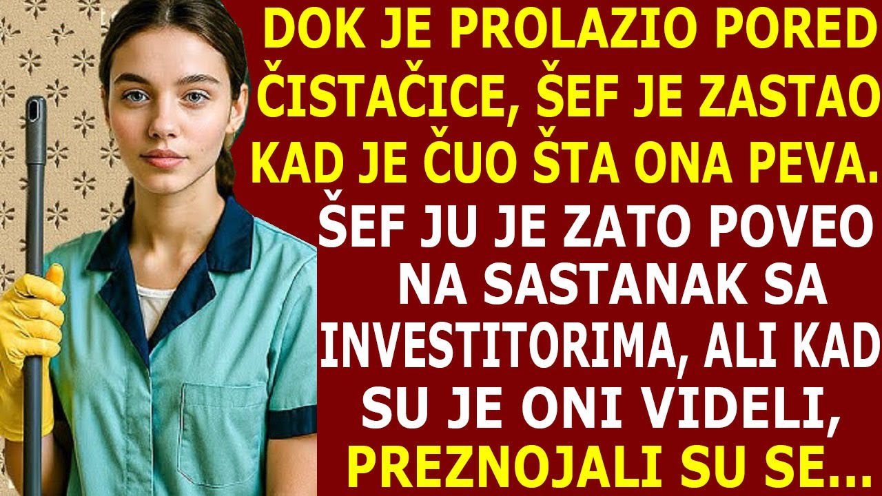 DOK JE PROLAZIO PORED ČISTAČICE, ŠEF JE ČUO NjENO PEVUŠENjE  ALI KAD JU JE POVEO NA SASTANAK, INVEST