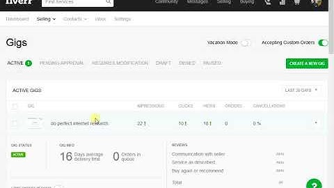 how to check  fiverr gig status