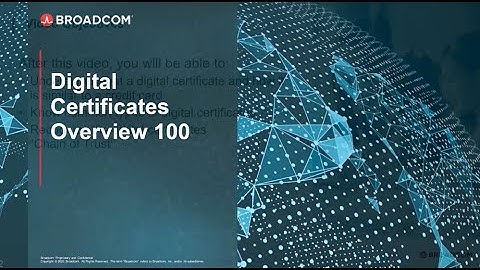 Digital Certificates Overview