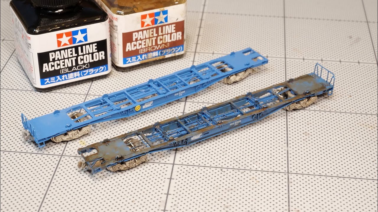 N】Anyone can easily weatherize a container / Model Railroad - YouTube