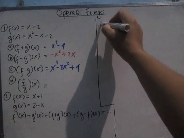 Penjumlahan Fungsi Pengurangan Fungsi Perkalian Fungsi Pembagian Fungsi Operasi Fungsi Youtube