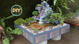 Easy to Construct a Beautiful Waterfall Aquarium