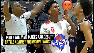 Mikey Williams Makes CRAZY AAU Debut vs 5 Star Thompson Twins! The MOST LIT AAU Game of 2021!