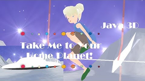 Java 3D: Flying Human Tinker Bell Seen from inside a UFO Ship/UFOから見た空飛ぶ人間ティンカーベル