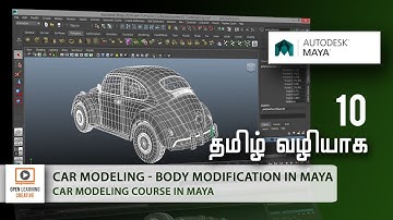 Car Modeling - body modification in Maya - Lesson 10/41 Tamil Tutorial
