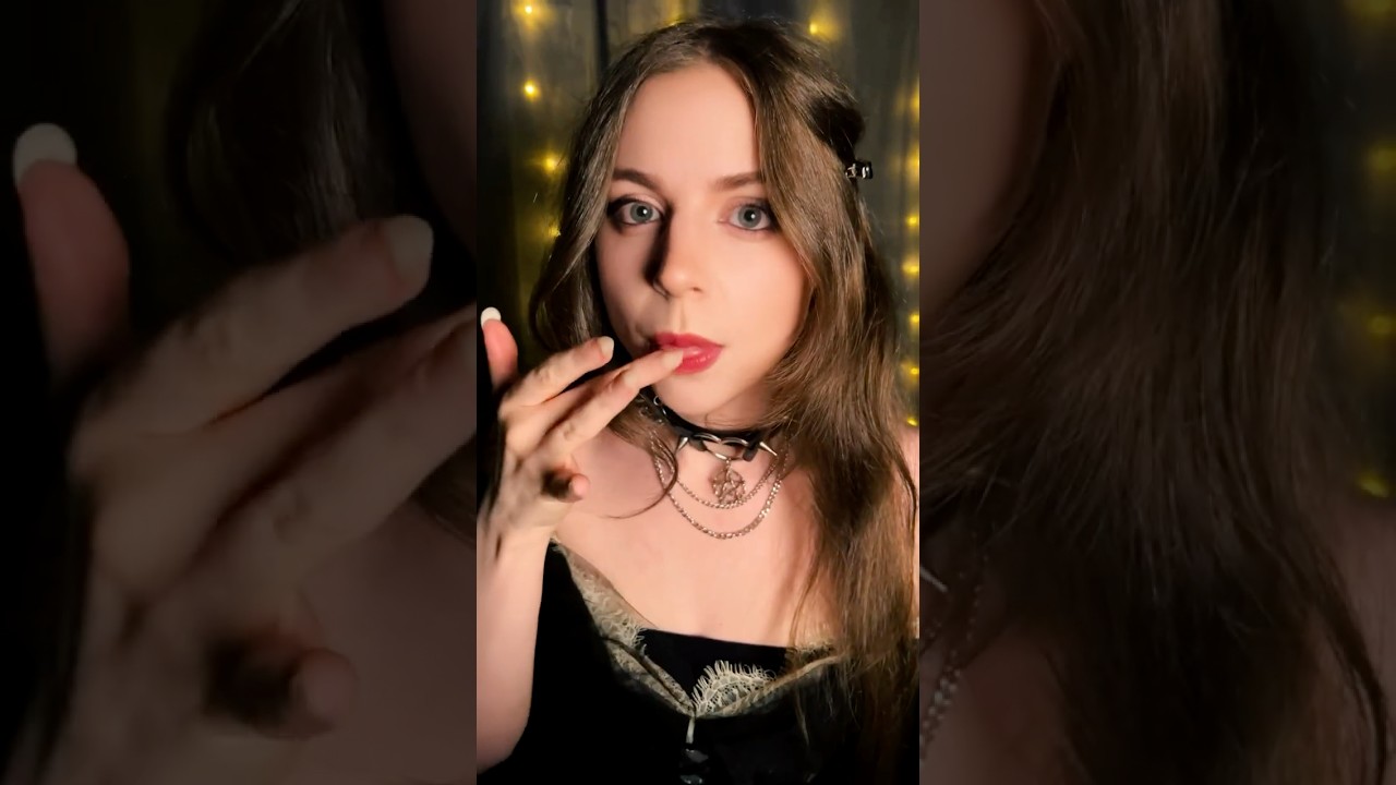 Goth Girl Cleans Your Face (Soft Spit Painting) #shorts #asmr #asmrsounds