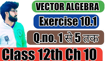 Vector Algebra Exercise 10.1 Question 1, 2, 3, 4 and 5 solution Class 12th maths chapter 10