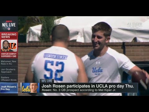 Video: Wat is Josh Rosen se netto waarde? Statistieke en UCLA Pro Day, Hoogtepunte, IG