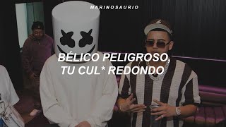 Fuerza Regida, Marshmello - HARLEY QUINN (Letra) || fancy, ella es una fresa