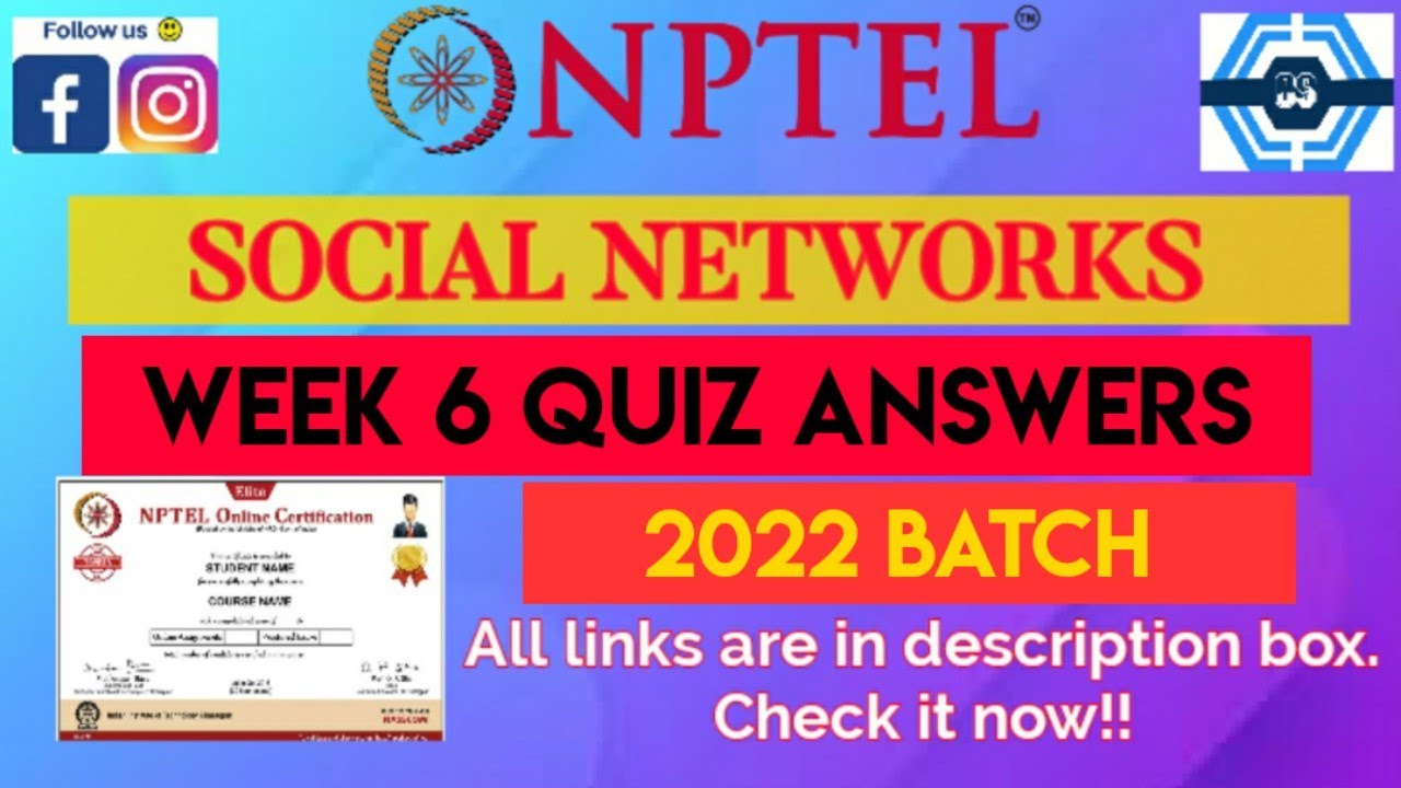 social networks week 8 assignment answers