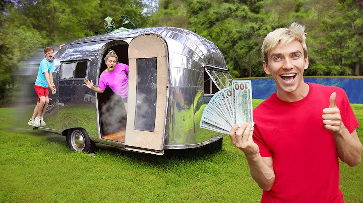 POND MONSTER FOUND INSIDE BACKYARD CAMPER CHALLENGE!! (Last To Leave Gets $10,000)