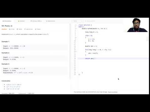 Frequently asked Facebook Coding Interview Question | Leetcode 50. Pow(x, n)