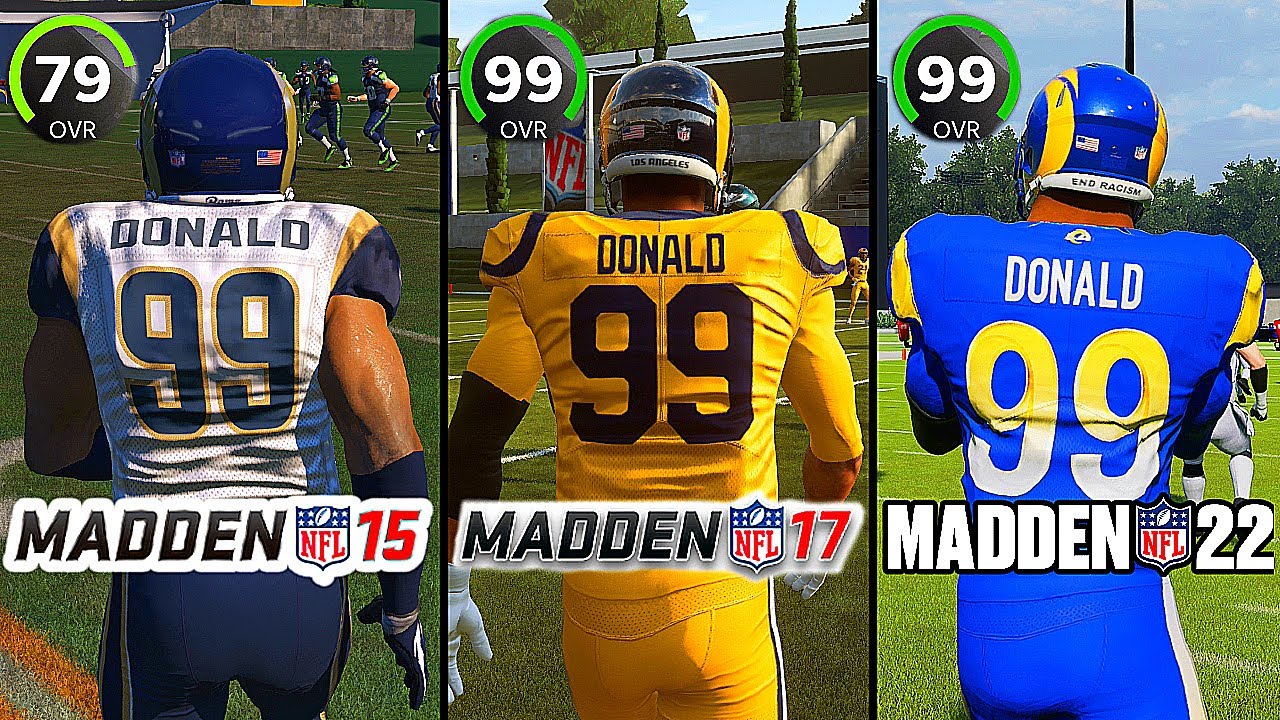Sacking The QB With Aaron Donald In EVERY Madden! (Madden 15 - Madden 22)
