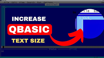 Increase the font size in Qbasic || Zoom in text size in QBASIC program || QBASIC Display text size