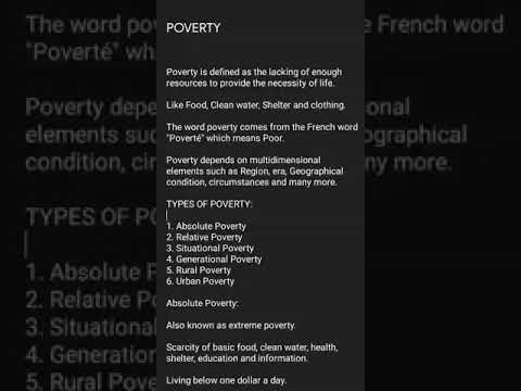 Poverty. An introduction
