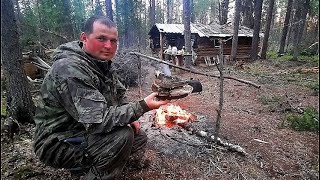 картинка: Царская уха из голов щуки. Жизнь рыбаков в тайге. Рыбалка, таёжный быт, лесная кухня, изба. 2ч.