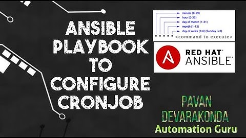 #Ansible playbook to configure cronjob in remote