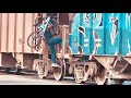 Idiot Crosses Moving Train, Florida East Coast Railroad, Wife's Videos!