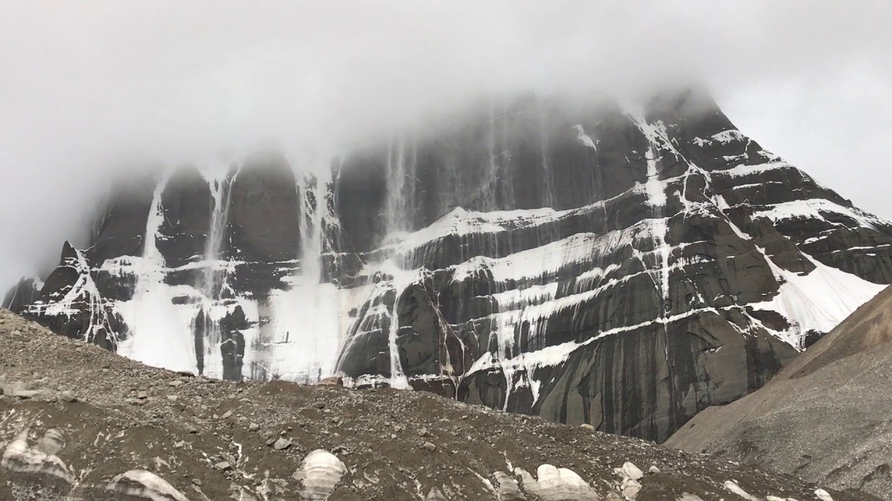 Snow Abhishek Over Mount Kailash