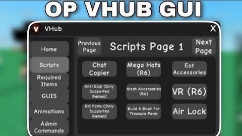 Roblox VHub GUI | Arceus x scripts