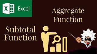 Subtotal and Aggregate Function for Data Analysis in Excel
