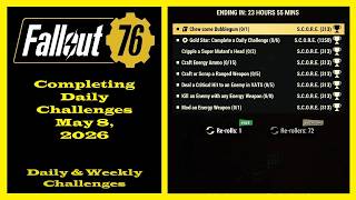 Completing Daily Challenges For May 8, 2026 - Fallout 76 Daily Challenges Guide